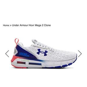 Under Armour HOVR Mega 2 Running Shoes Athletic Sneakers White Blue Men 14